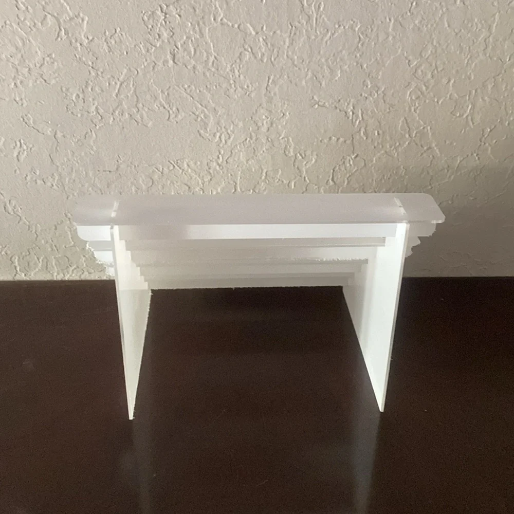 4-Tier  Acrylics Display Riser Shelf, Figure Display Stand Organizer